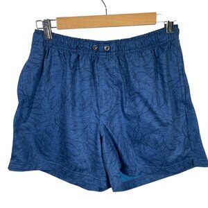 Chubbies Botanical Leaf Print Unlined Shorts Mens Medium Athletic Pockets